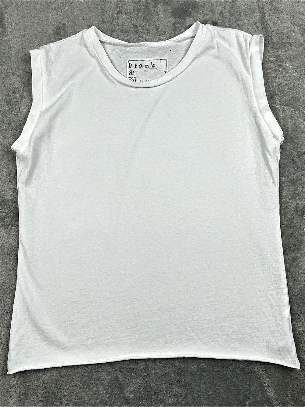 NEW Frank & Eileen M Finn Sleeveless Tank White 100% Cotton